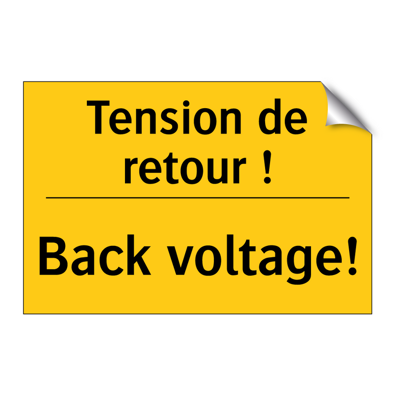 Tension de retour ! - Back voltage!