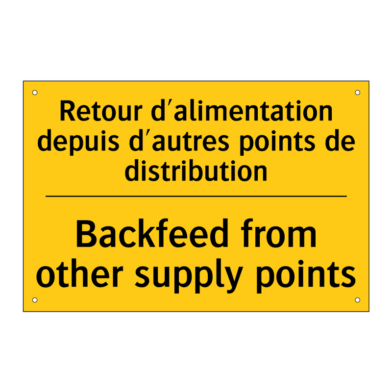 Retour d'alimentation depuis d'autres  /.../ - Backfeed from other supply points /.../