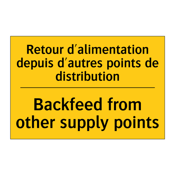 Retour d'alimentation depuis d'autres  /.../ - Backfeed from other supply points /.../
