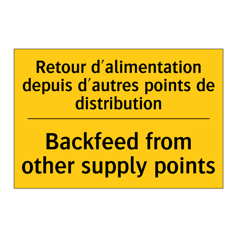 Retour d'alimentation depuis d'autres  /.../ - Backfeed from other supply points /.../