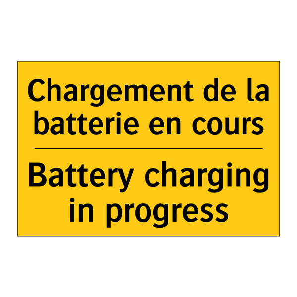Chargement de la batterie en cours /.../ - Battery charging in progress