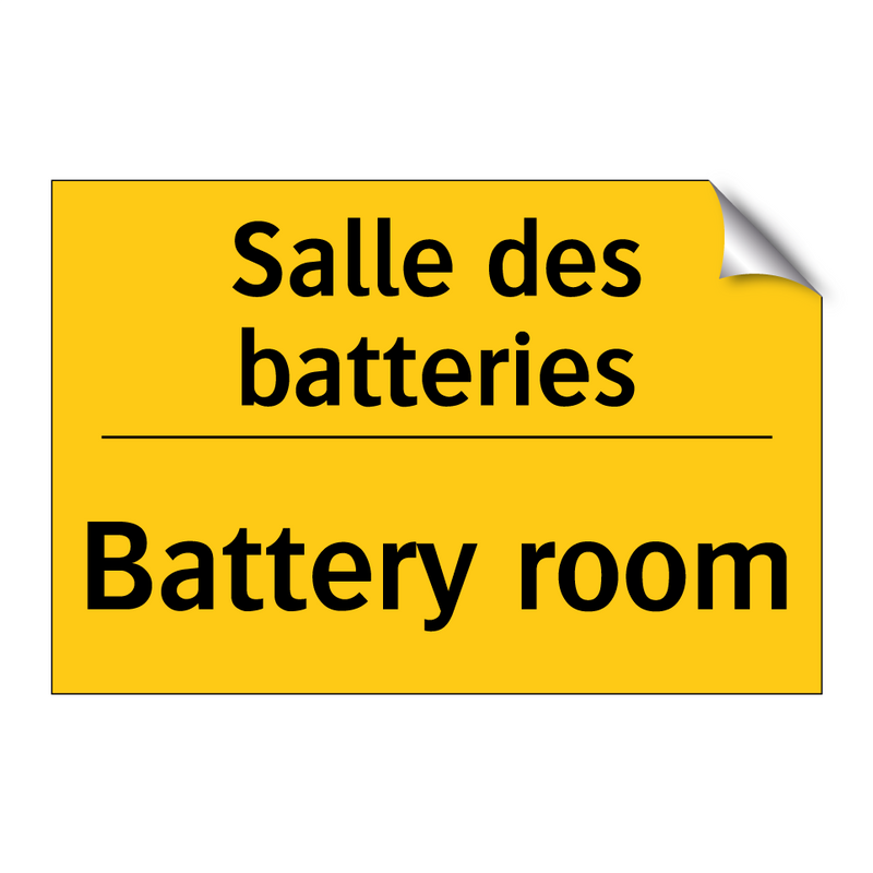 Salle des batteries - Battery room