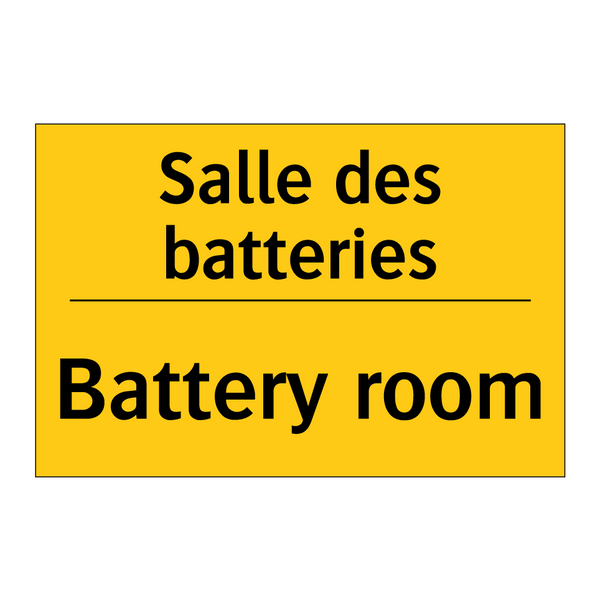 Salle des batteries - Battery room