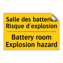 Salle des batteries Risque d'explosion /.../ - Battery room Explosion hazard