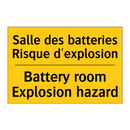 Salle des batteries Risque d'explosion /.../ - Battery room Explosion hazard