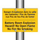 Danger d'explosion dans la salle  /.../ - Battery Room Explosion Hazard!  /.../