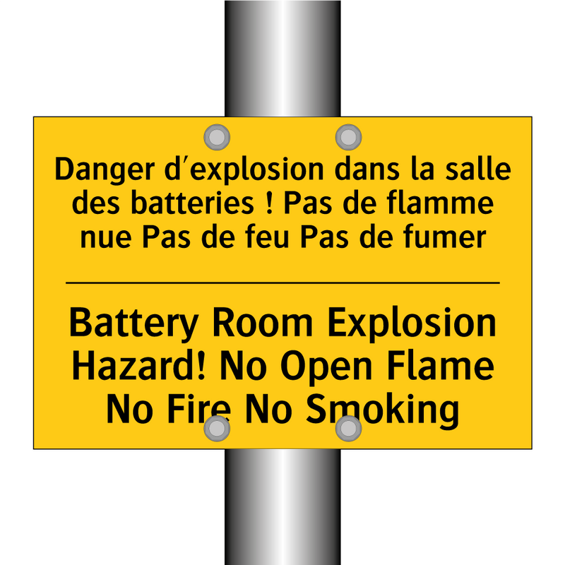 Danger d'explosion dans la salle  /.../ - Battery Room Explosion Hazard!  /.../