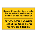 Danger d'explosion dans la salle  /.../ - Battery Room Explosion Hazard!  /.../