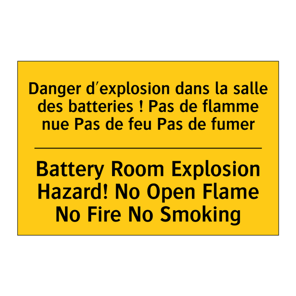 Danger d'explosion dans la salle  /.../ - Battery Room Explosion Hazard!  /.../