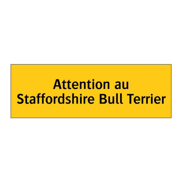 Attention au Staffordshire Bull Terrier