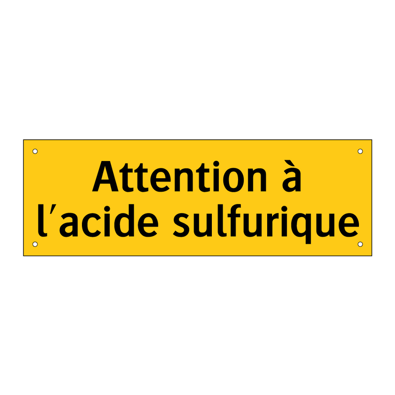 Attention à l'acide sulfurique