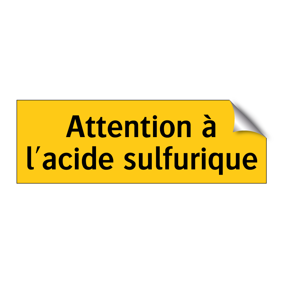 Attention à l'acide sulfurique