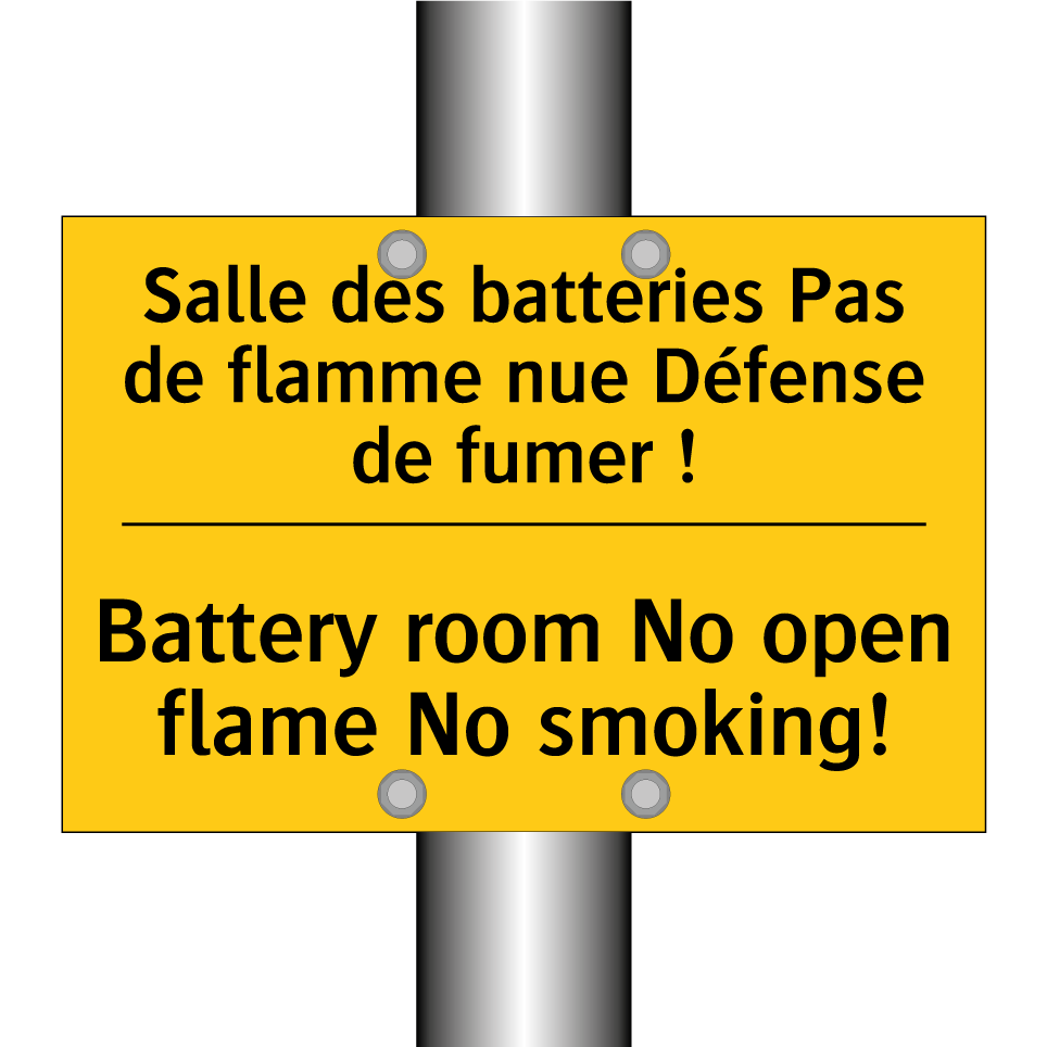 Salle des batteries Pas de flamme  /.../ - Battery room No open flame No  /.../