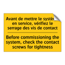 Avant de mettre le système en  /.../ - Before commissioning the system,  /.../