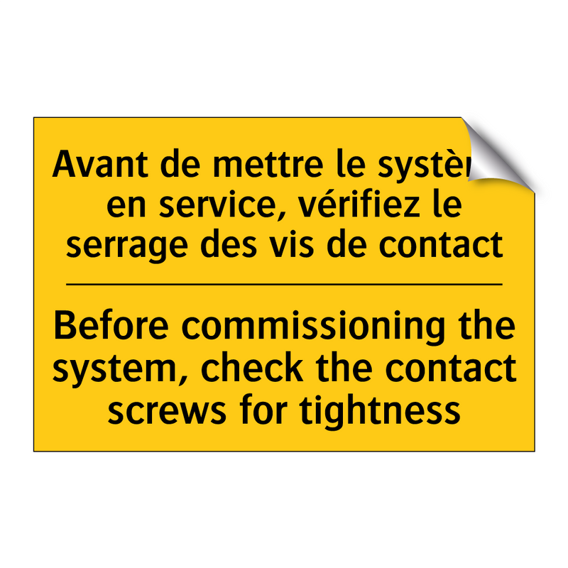 Avant de mettre le système en  /.../ - Before commissioning the system,  /.../