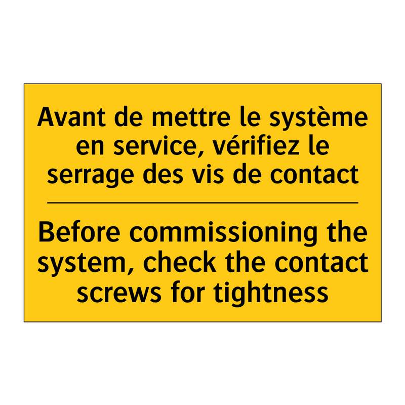 Avant de mettre le système en  /.../ - Before commissioning the system,  /.../