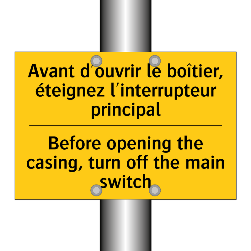 Avant d'ouvrir le boîtier, éteignez  /.../ - Before opening the casing, turn  /.../