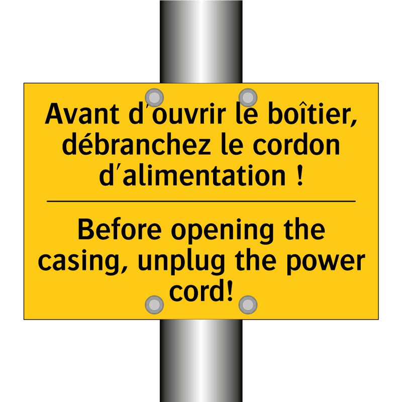 Avant d'ouvrir le boîtier, débranchez  /.../ - Before opening the casing, unplug  /.../