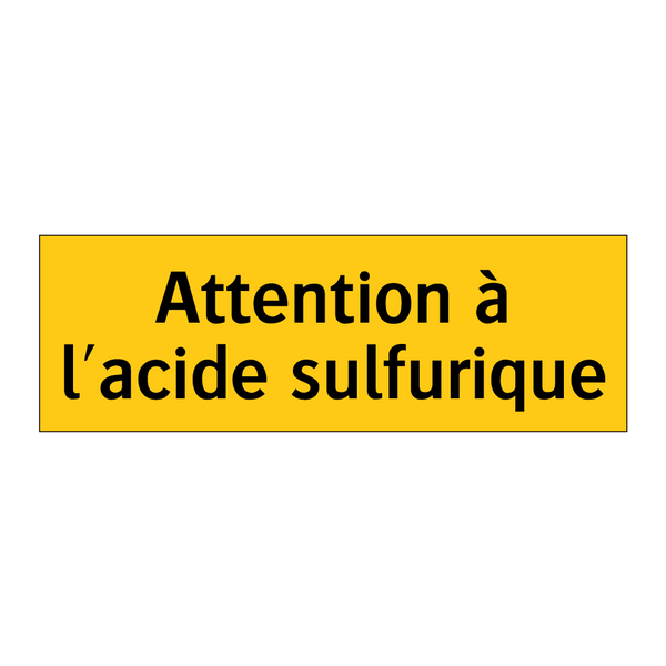 Attention à l'acide sulfurique