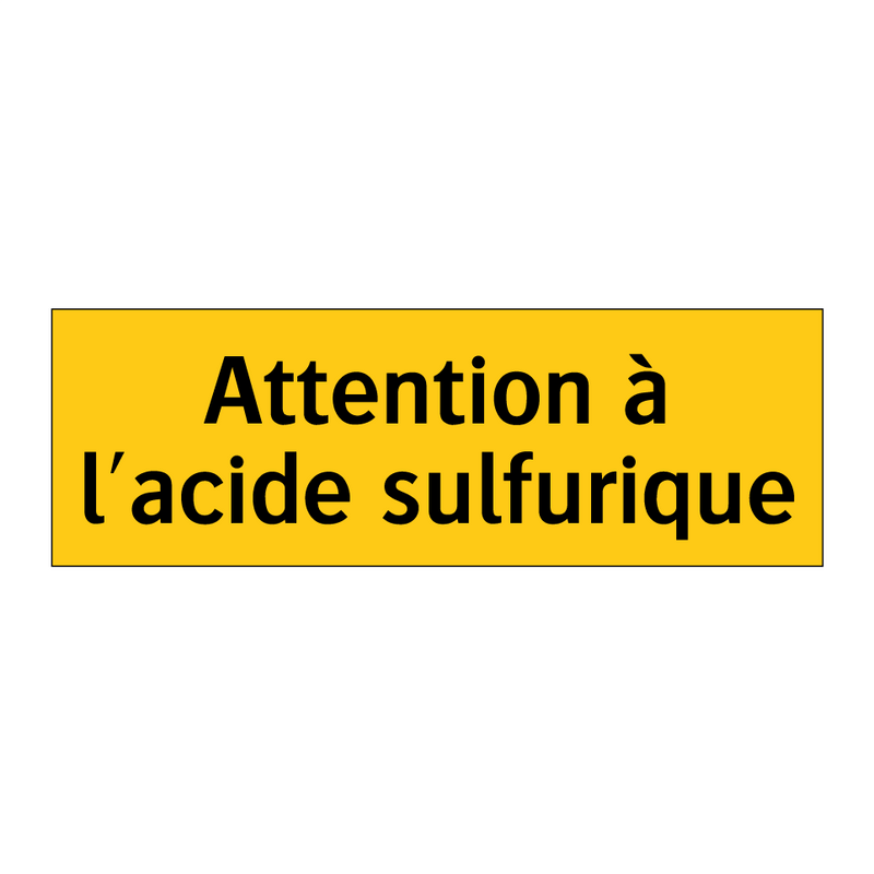 Attention à l'acide sulfurique