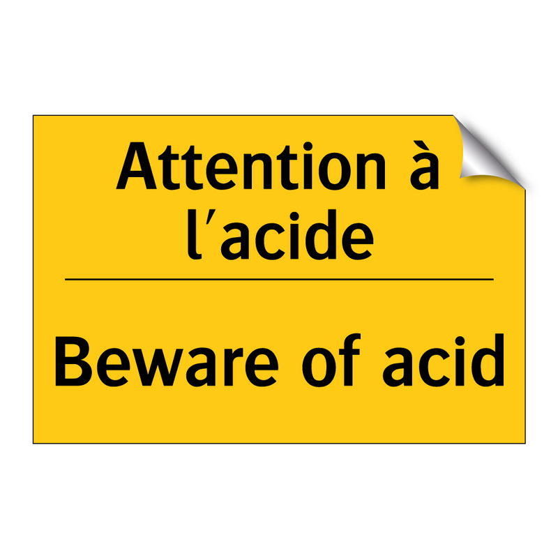 Attention à l'acide - Beware of acid