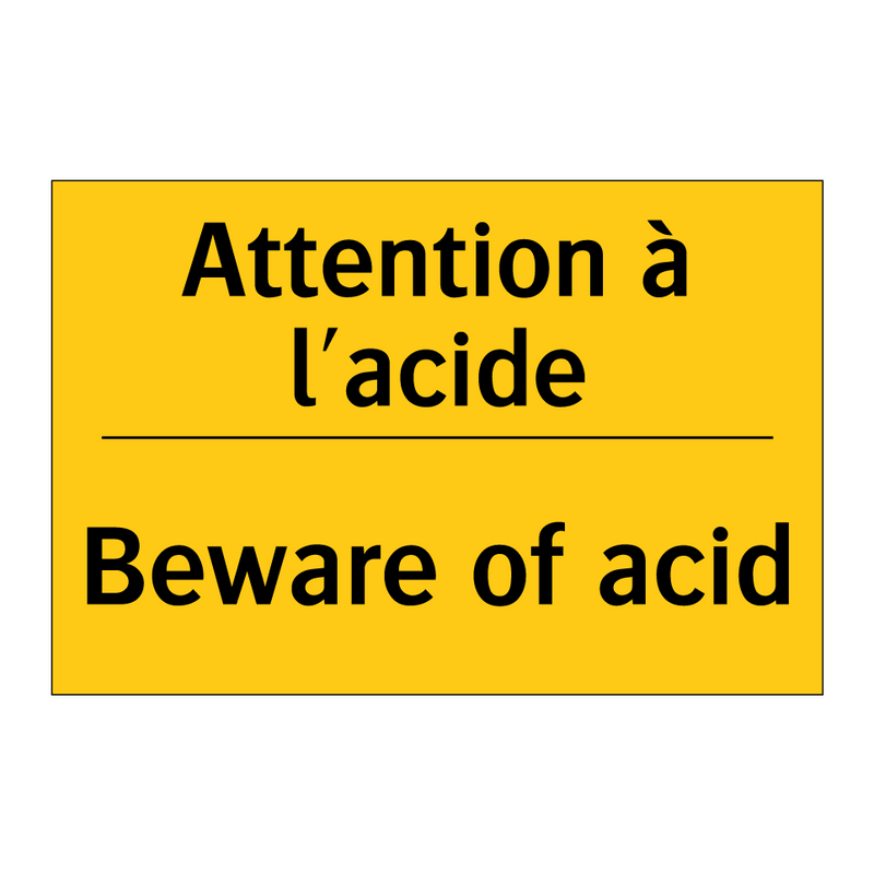 Attention à l'acide - Beware of acid