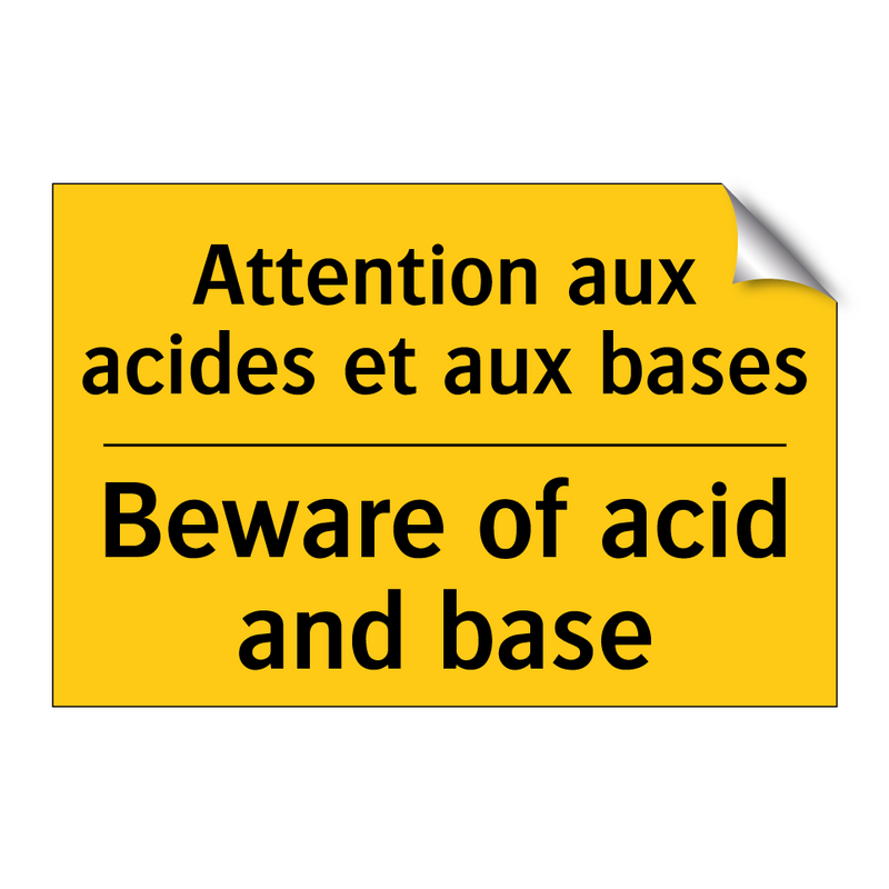 Attention aux acides et aux bases /.../ - Beware of acid and base