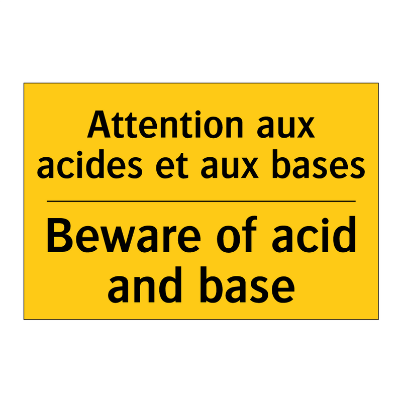 Attention aux acides et aux bases /.../ - Beware of acid and base