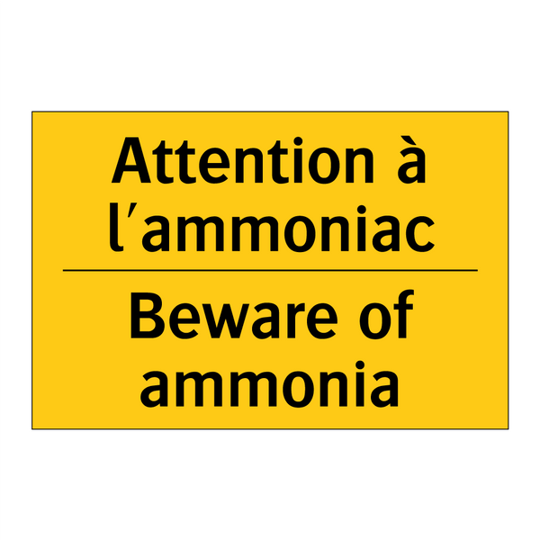 Attention à l'ammoniac - Beware of ammonia