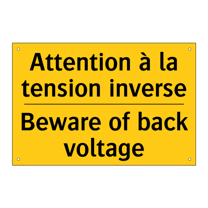 Attention à la tension inverse - Beware of back voltage