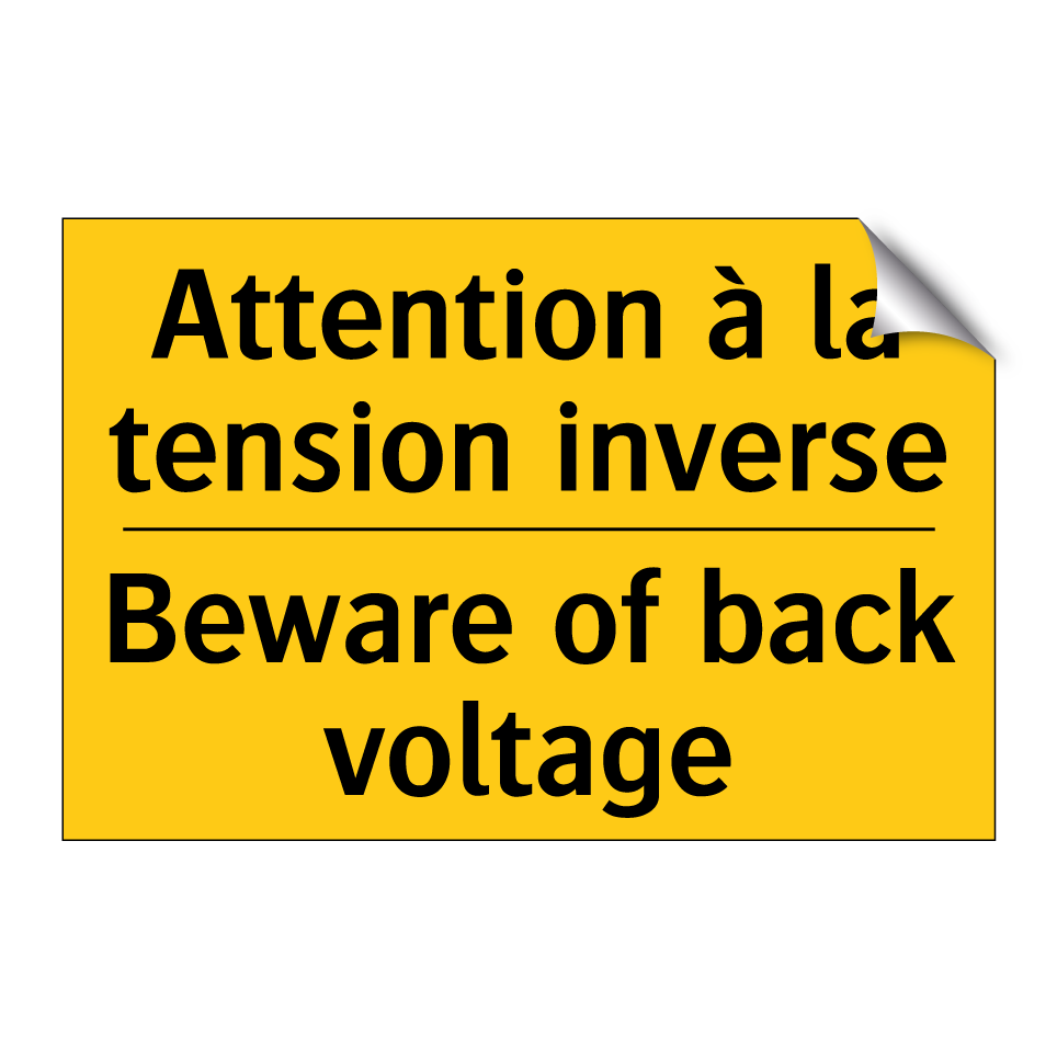 Attention à la tension inverse - Beware of back voltage
