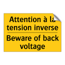 Attention à la tension inverse - Beware of back voltage