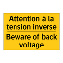 Attention à la tension inverse - Beware of back voltage