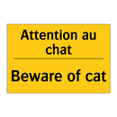 Attention au chat - Beware of cat