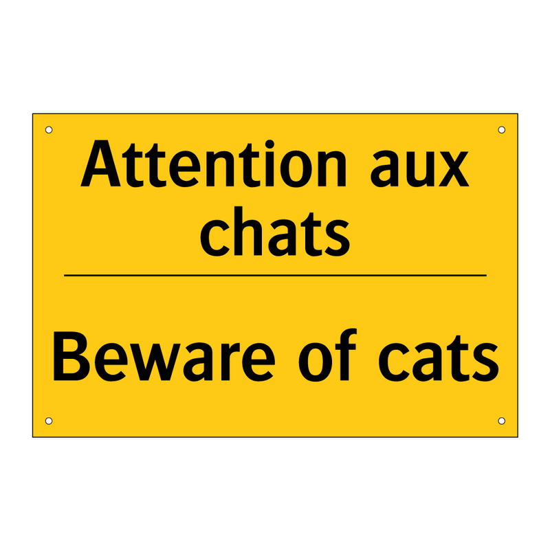 Attention aux chats - Beware of cats