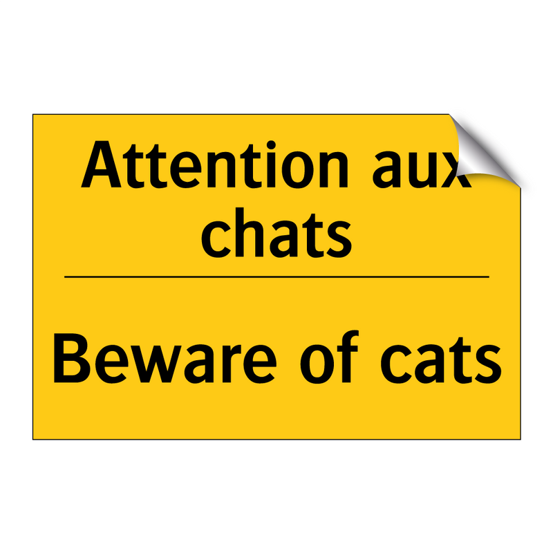 Attention aux chats - Beware of cats