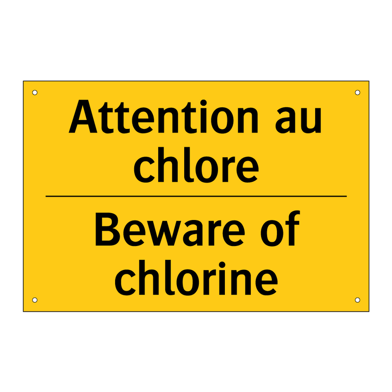 Attention au chlore - Beware of chlorine