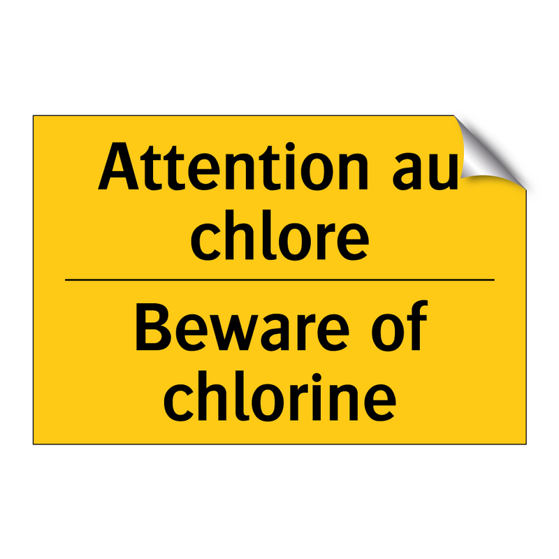 Attention au chlore - Beware of chlorine