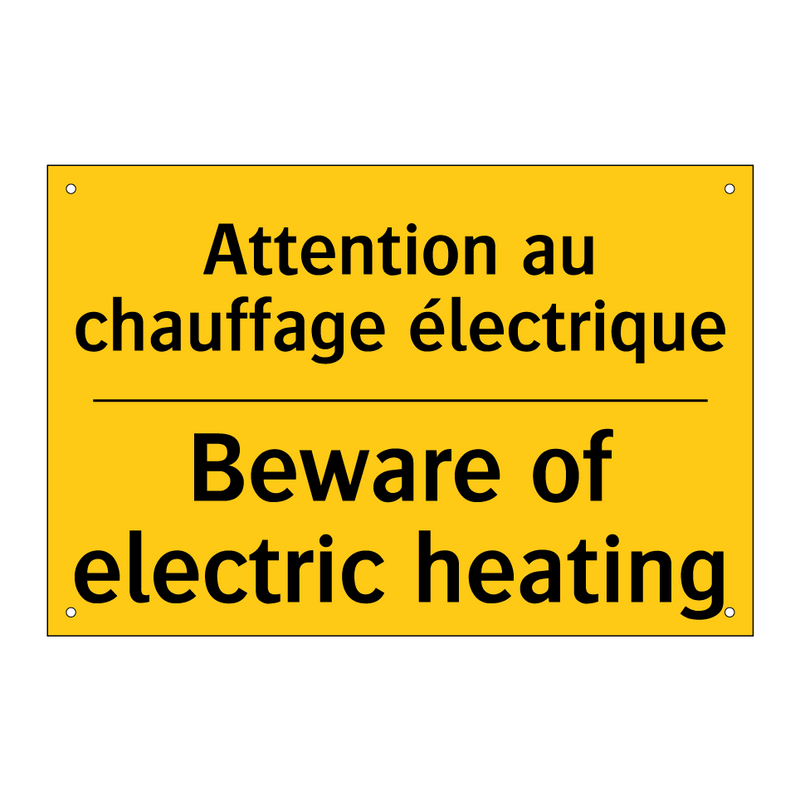 Attention au chauffage électrique /.../ - Beware of electric heating
