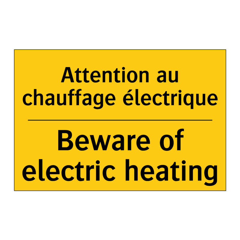 Attention au chauffage électrique /.../ - Beware of electric heating