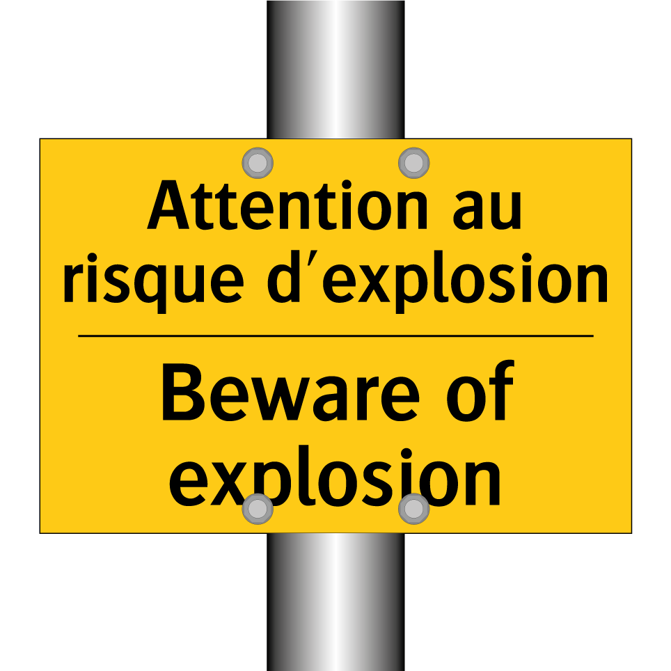 Attention au risque d'explosion /.../ - Beware of explosion