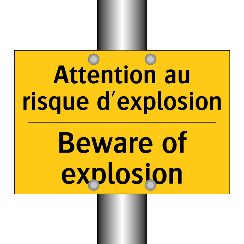 Attention au risque d'explosion /.../ - Beware of explosion