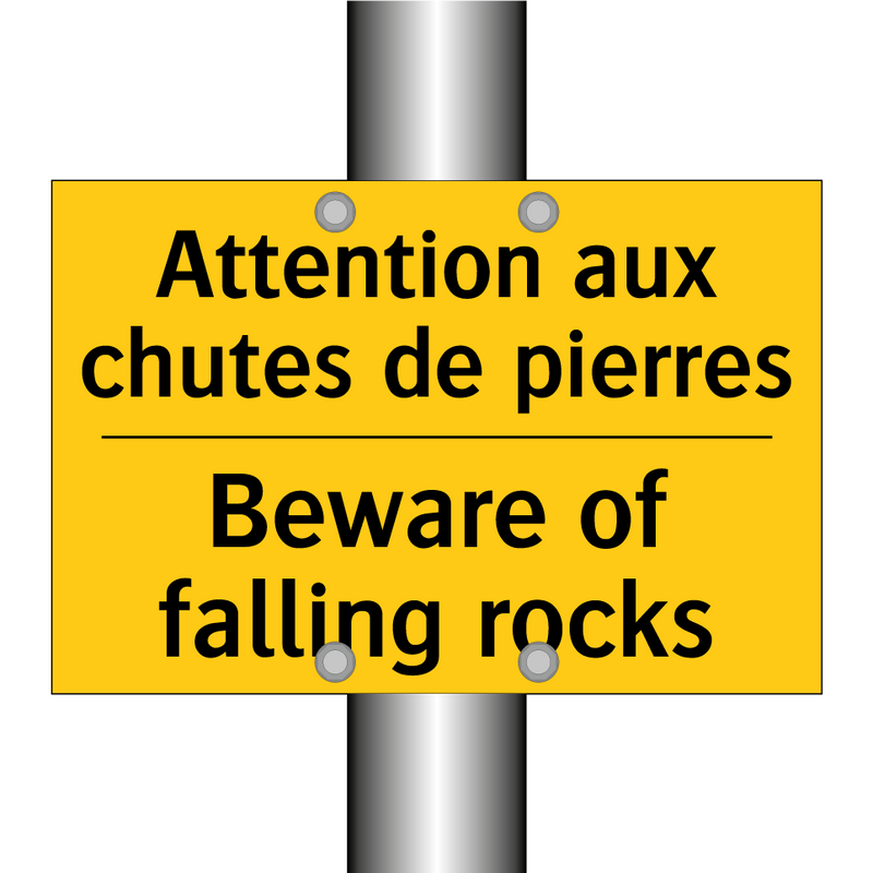 Attention aux chutes de pierres /.../ - Beware of falling rocks