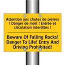 Attention aux chutes de pierres  /.../ - Beware Of Falling Rocks! Danger  /.../