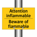 Attention inflammable - Beware of flammable