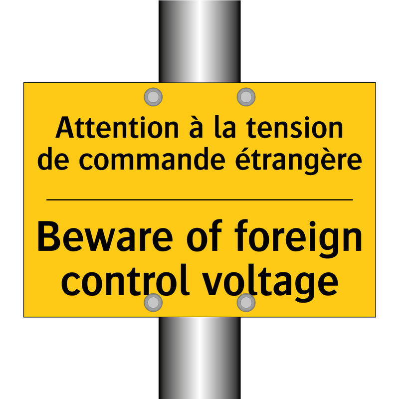 Attention à la tension de commande  /.../ - Beware of foreign control voltage /.../