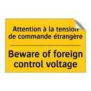Attention à la tension de commande  /.../ - Beware of foreign control voltage /.../