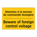 Attention à la tension de commande  /.../ - Beware of foreign control voltage /.../