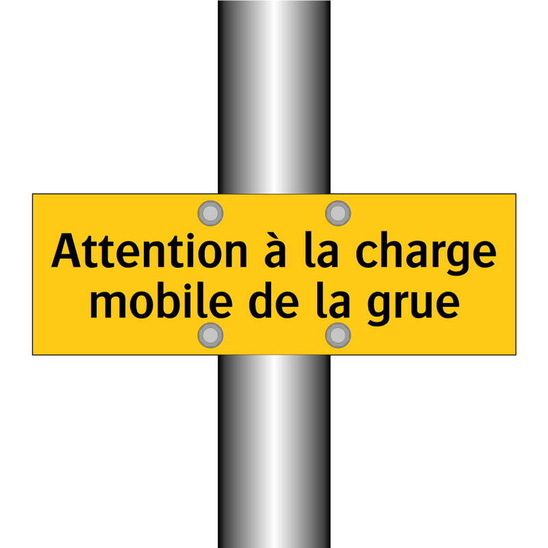 Attention à la charge mobile de la grue
