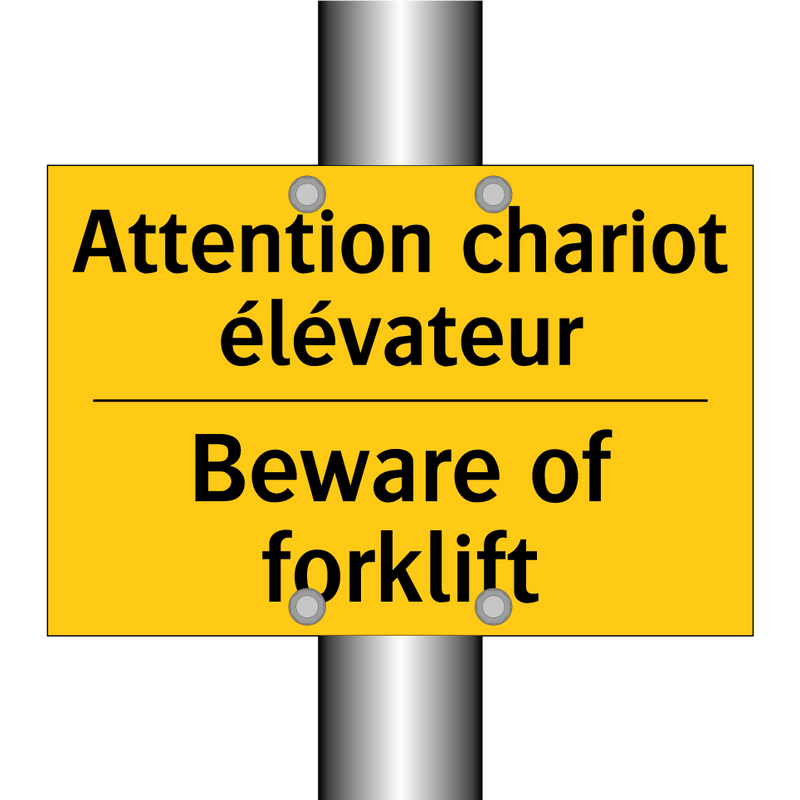 Attention chariot élévateur - Beware of forklift